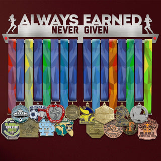 Always Earned Never Given Medal Hanger Female Victory Medal Hangers®