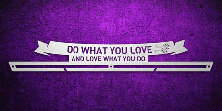Custom images gallery motivational medal hanger with 'Do What You Love' quote and lacrosse icon, great for sports lovers.